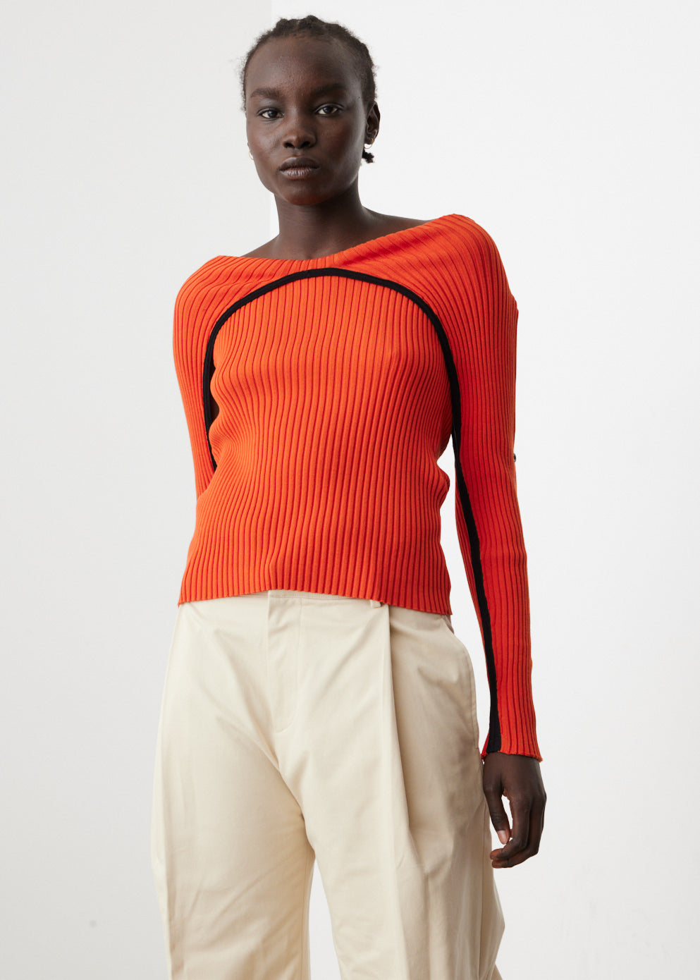 Reverse Ribbed Knit Top