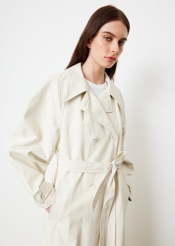 Coated Linen Trench