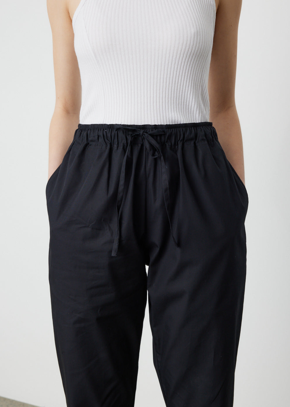 Contrast Stitch Poplin Pant