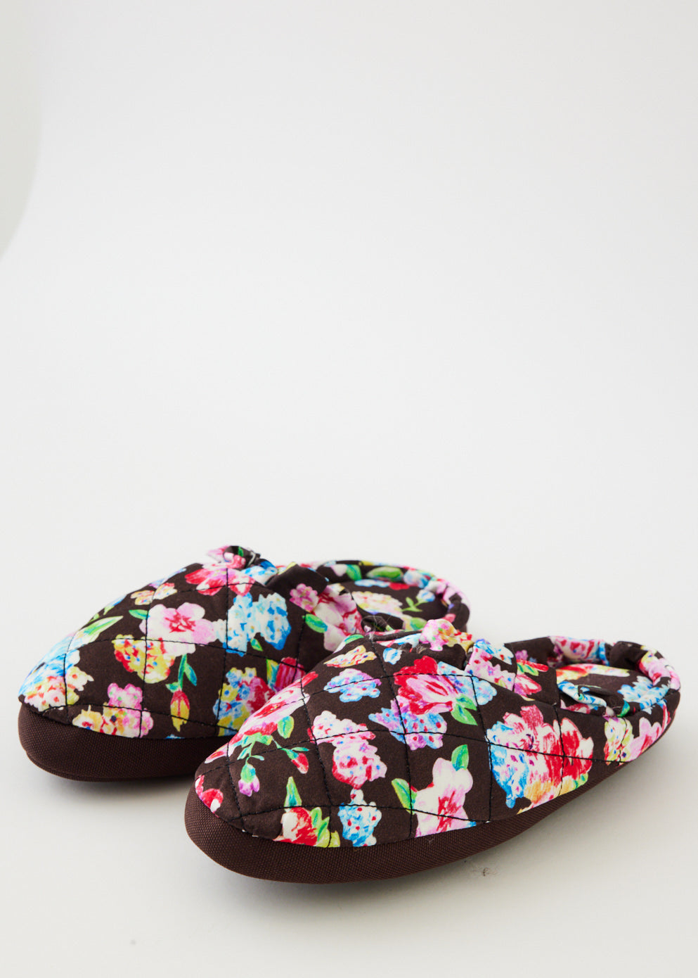 Quilted Indoor Ruffle Slippers