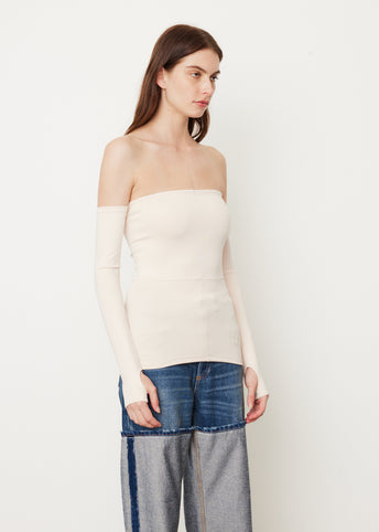 Off Shoulder Jersey Top