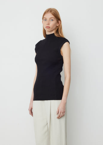Raised Neck Drapey Rib Tank