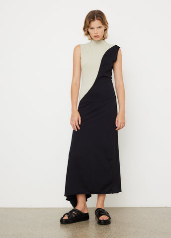Panelled Raised Neck Tank Dress