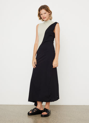 Panelled Raised Neck Tank Dress