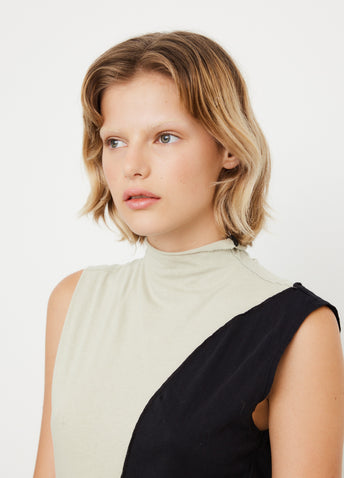 Panelled Raised Neck Tank Dress