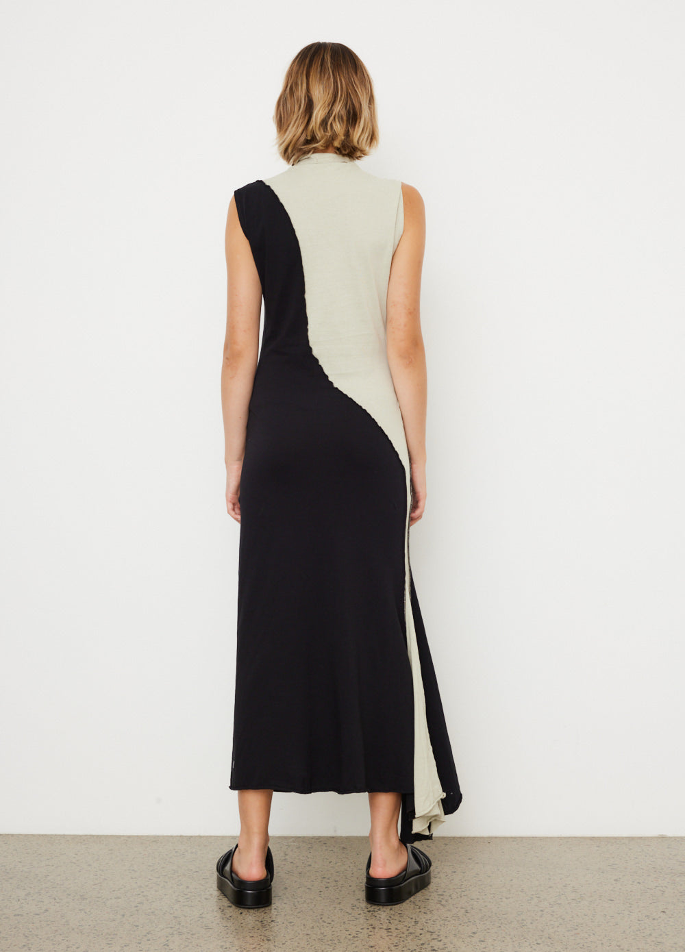 Panelled Raised Neck Tank Dress