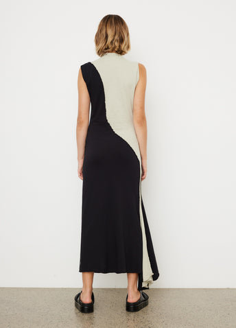 Panelled Raised Neck Tank Dress