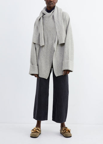 Oversized Draped Cardigan