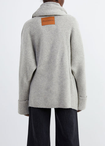 Oversized Draped Cardigan