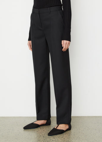 Mid-Waist Straight Trousers