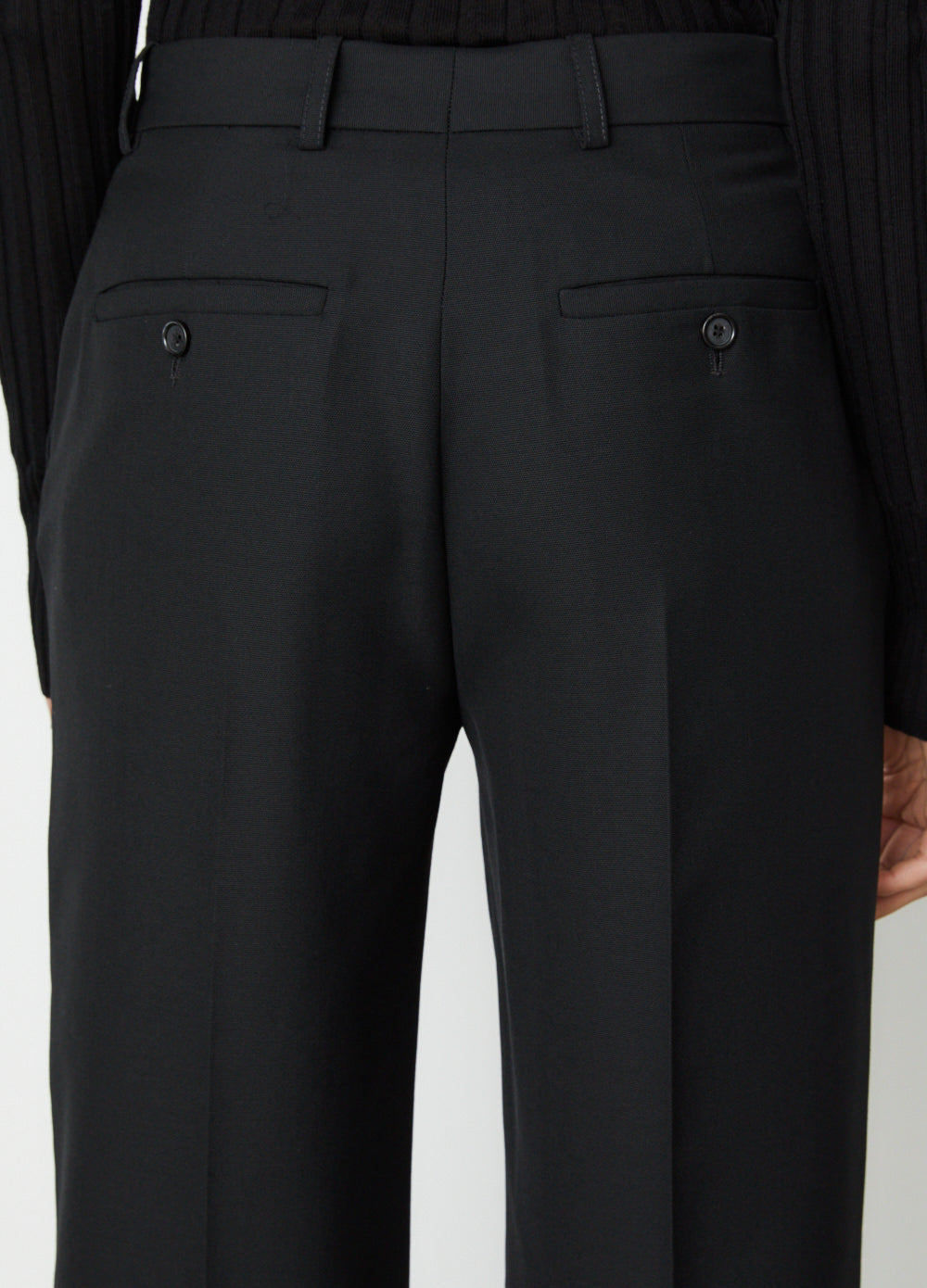 Mid-Waist Straight Trousers