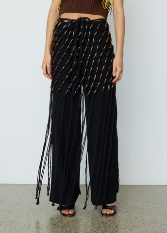 Macrame Bead Mini Skirt