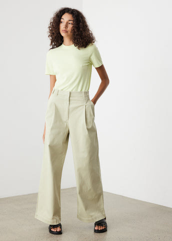 Wide Leg Twill Pants