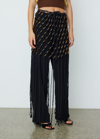 Macrame Bead Mini Skirt
