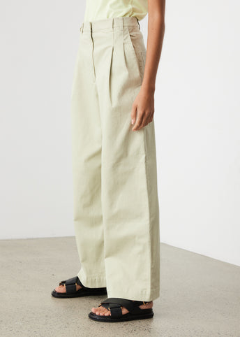 Wide Leg Twill Pants