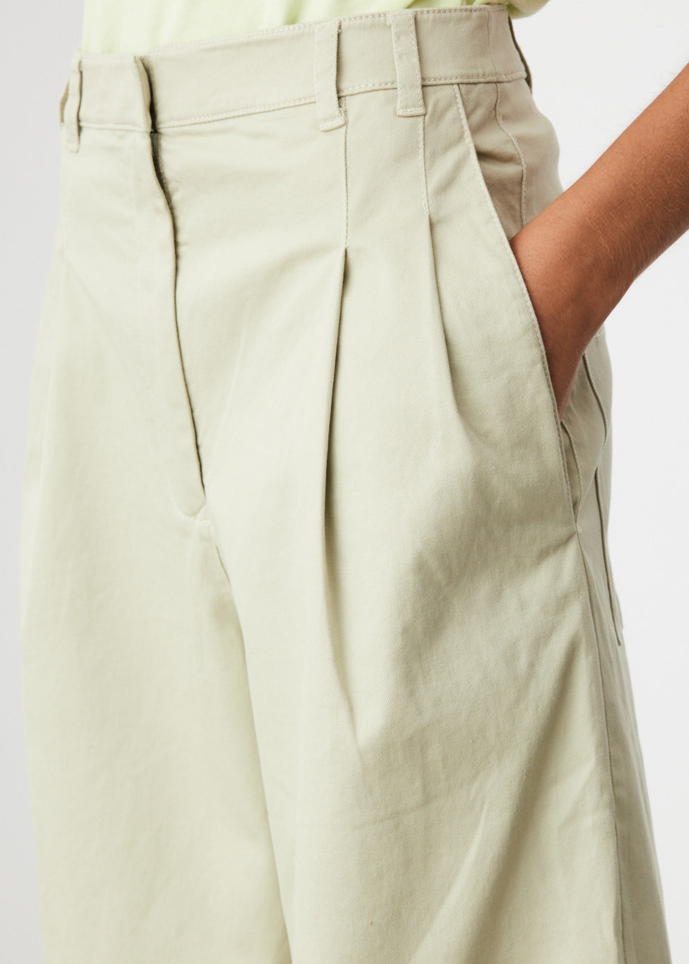 Wide Leg Twill Pants