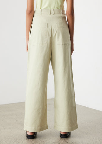 Wide Leg Twill Pants