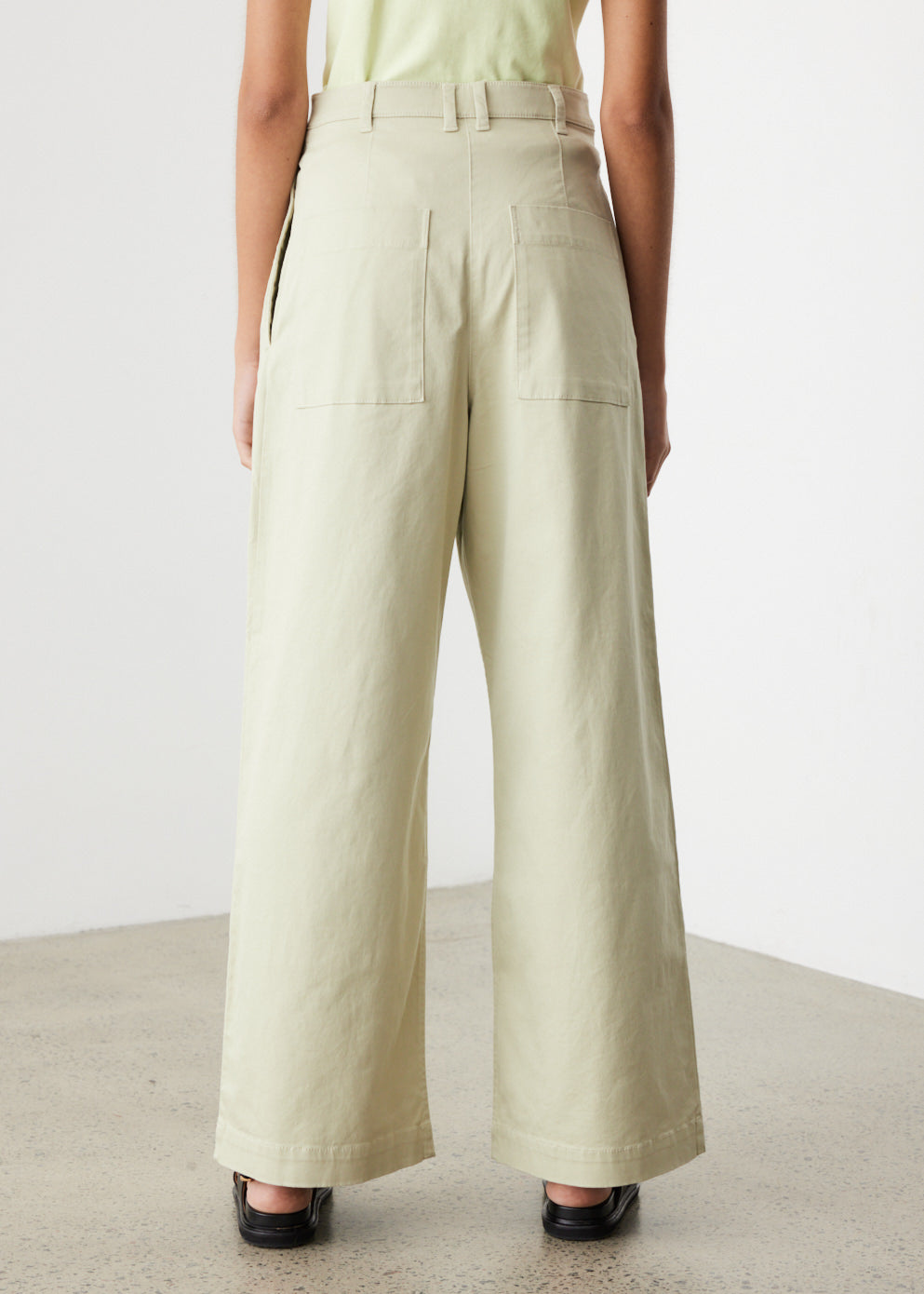 Wide Leg Twill Pants