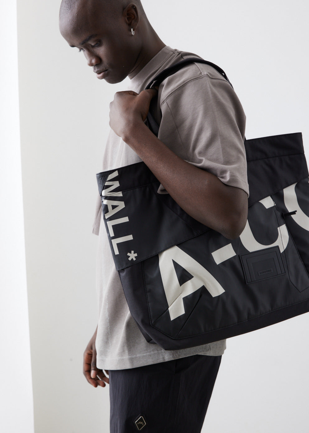 Typographic Ripstop Tote Bag