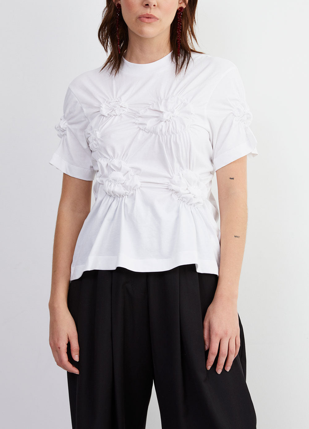 Ruched Flower T-Shirt