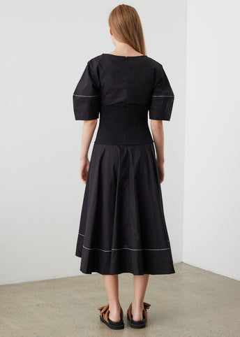 Smocked Poplin Dress