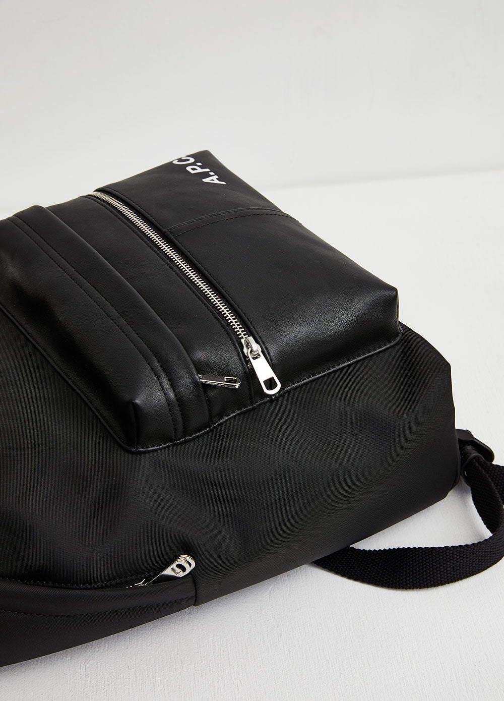 apc leather trimmed backpack APC Camden Backpack Black OS