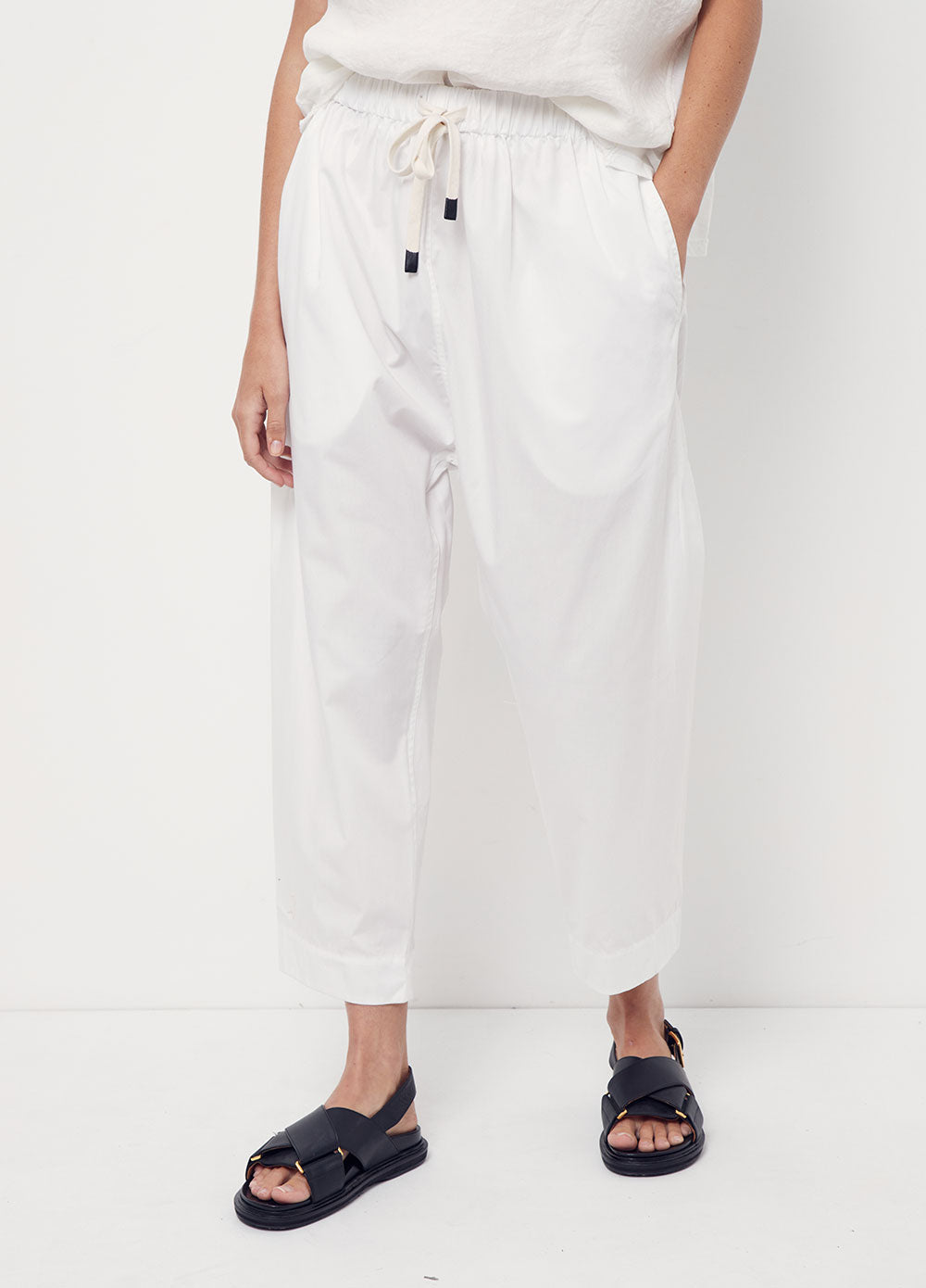 Cotton Long Rise Pants