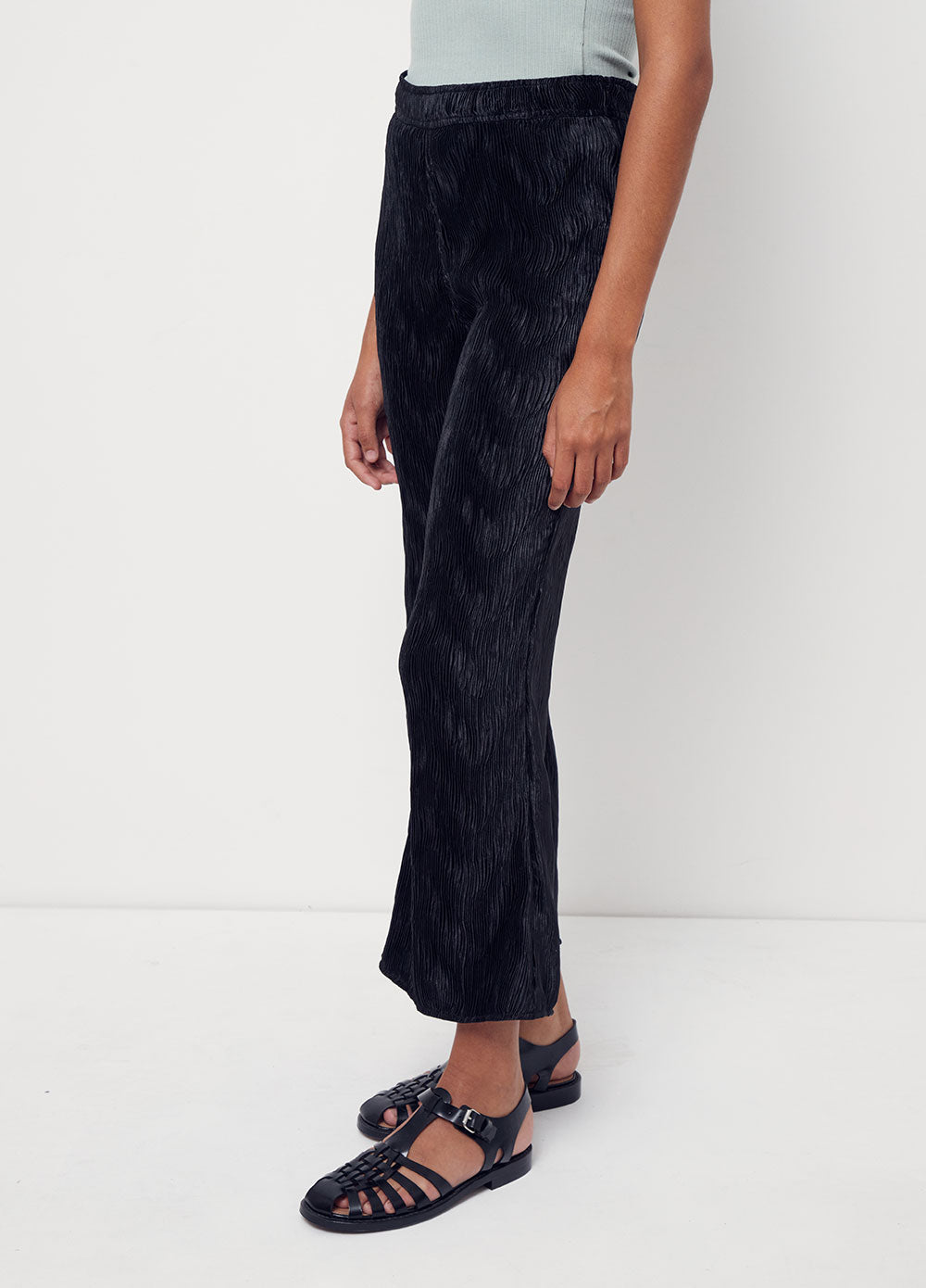 Pleated Satin Pants