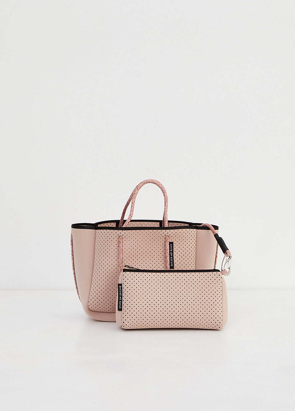 Blush Perforated Leather Petit Tote