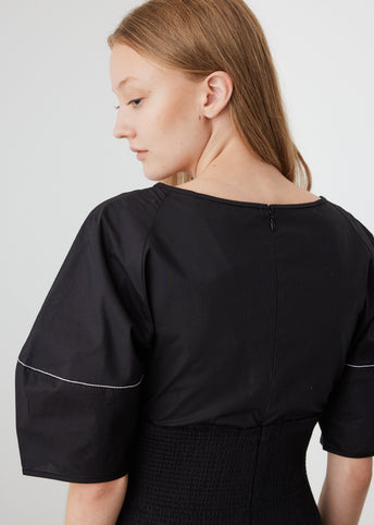 Smocked Poplin Dress