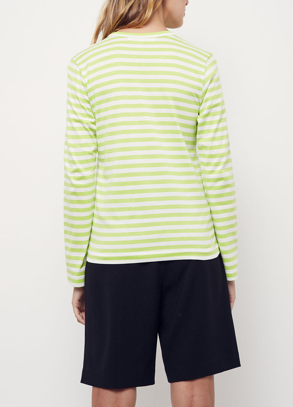 T277 Red Heart Stripe Long-Sleeve T-Shirt