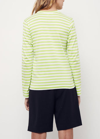 T277 Red Heart Stripe Long-Sleeve T-Shirt
