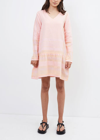 V Long-sleeve Dress