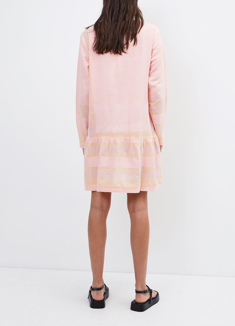 V Long-sleeve Dress