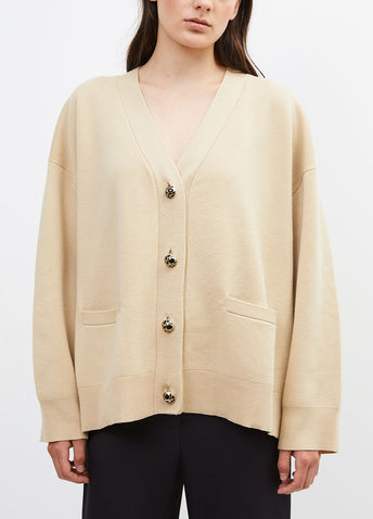 Monogram Button Cardigan