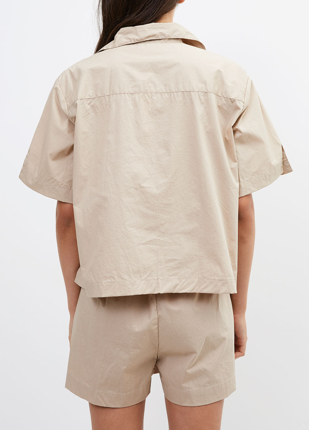 Tie Front Poplin Shirt
