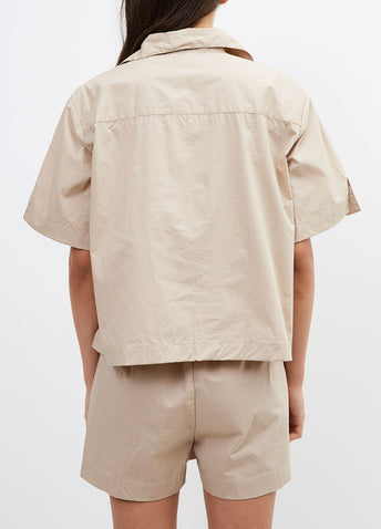 Tie Front Poplin Shirt