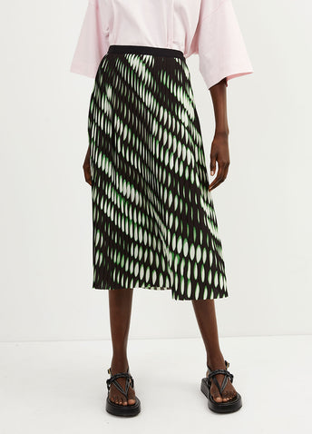Sarean Pleated Printed Skrt