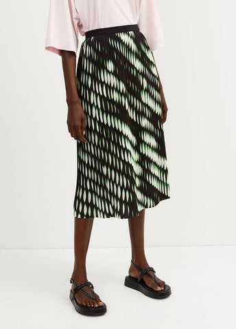 Sarean Pleated Printed Skrt