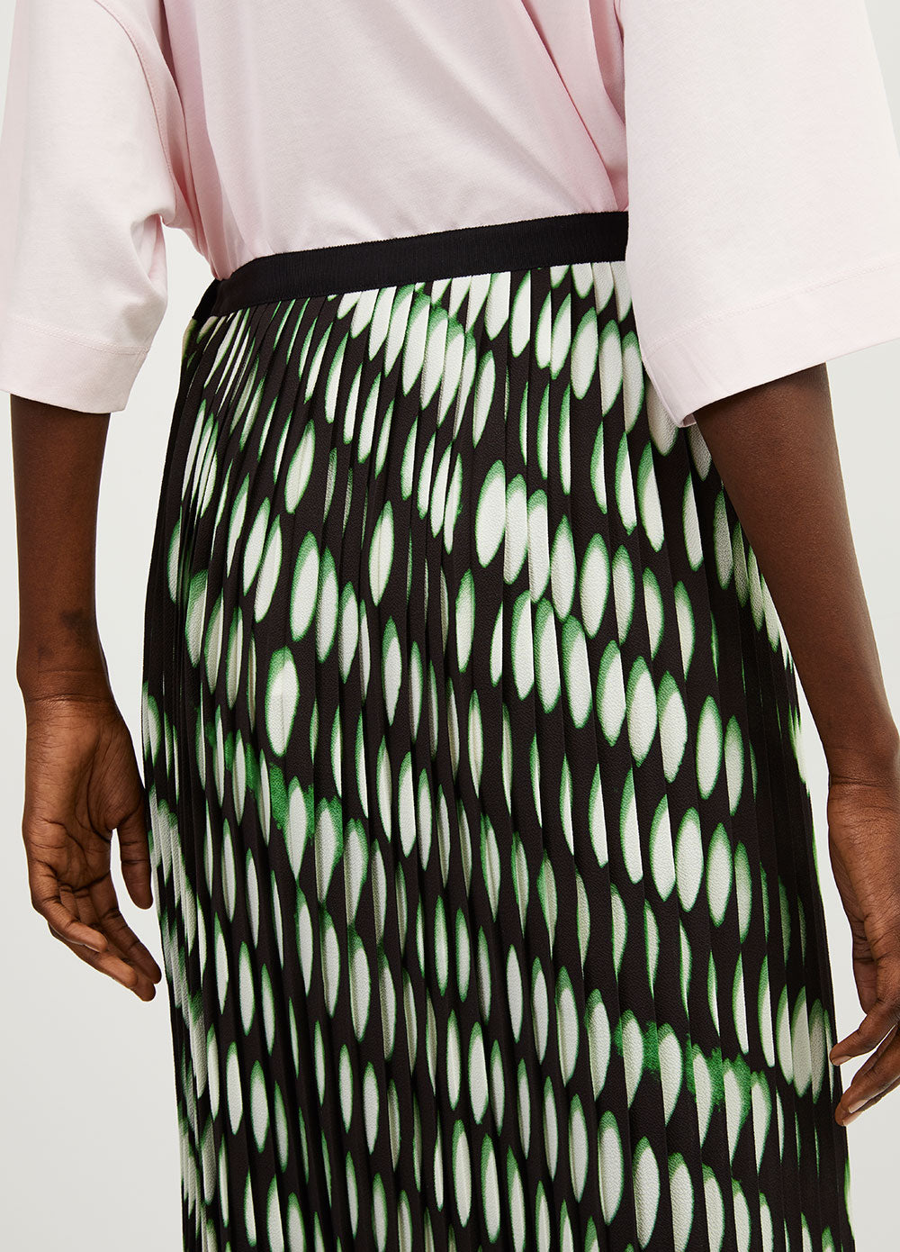 Sarean Pleated Printed Skrt