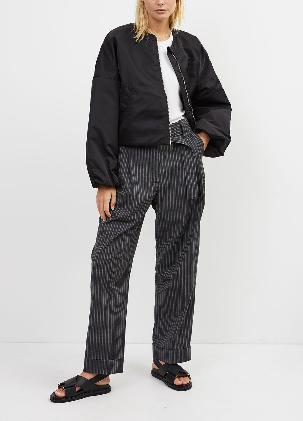 Stripe Belt Pants