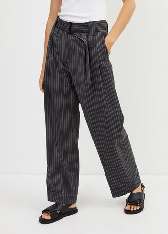 Stripe Belt Pants