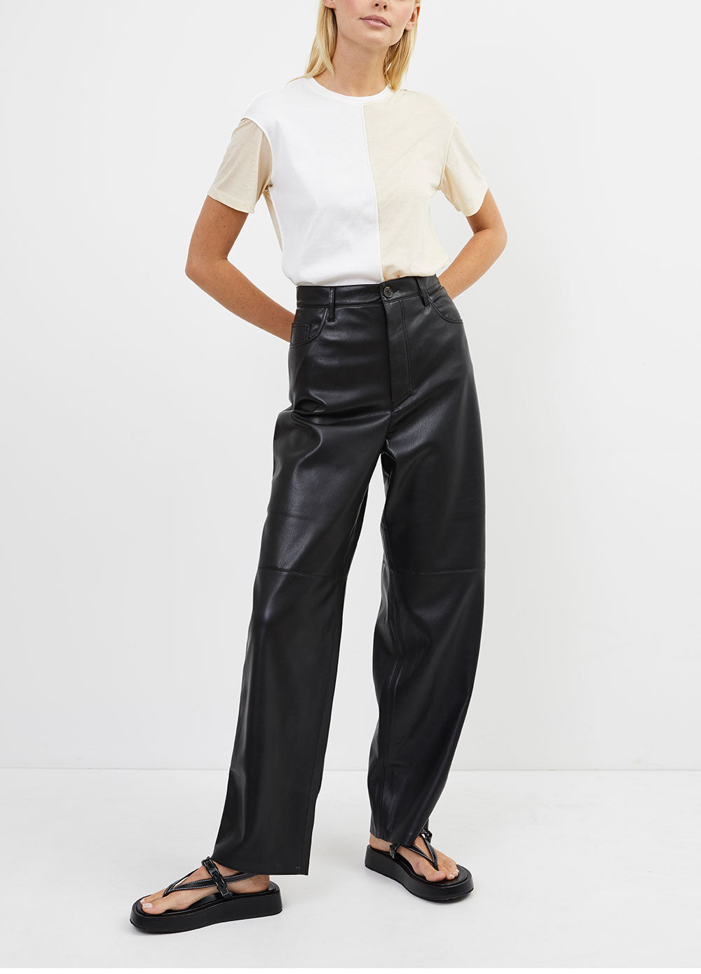 Radha Faux-leather Pants