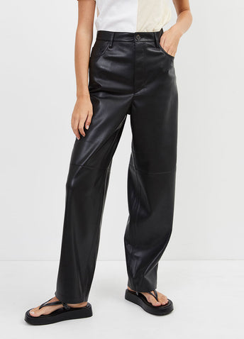 Radha Faux-leather Pants