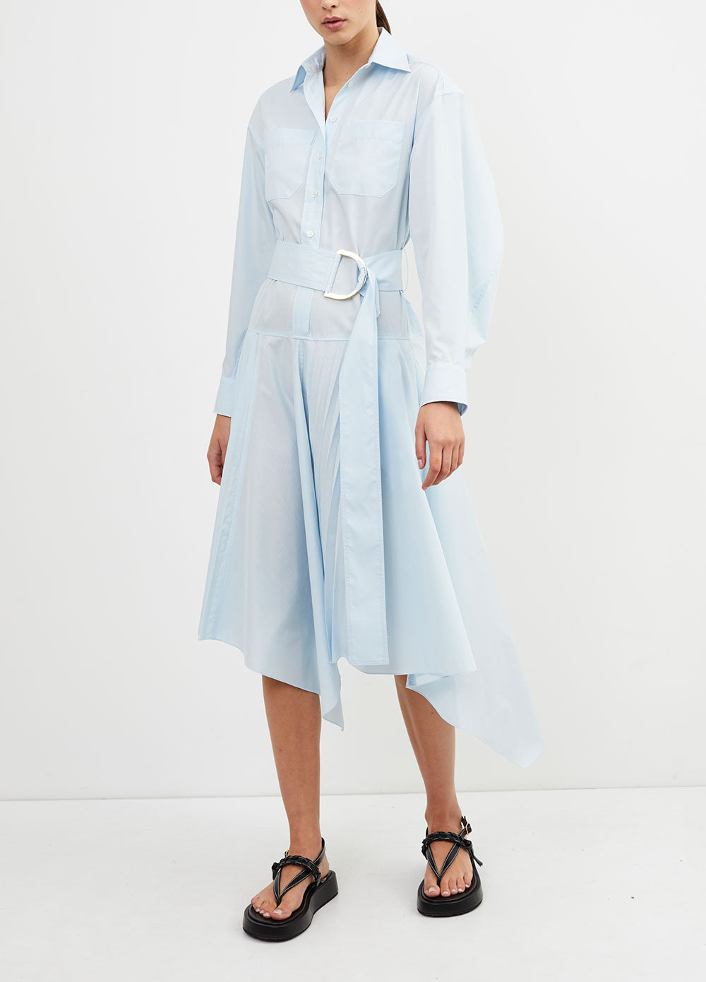 Pleated Shirt Dress