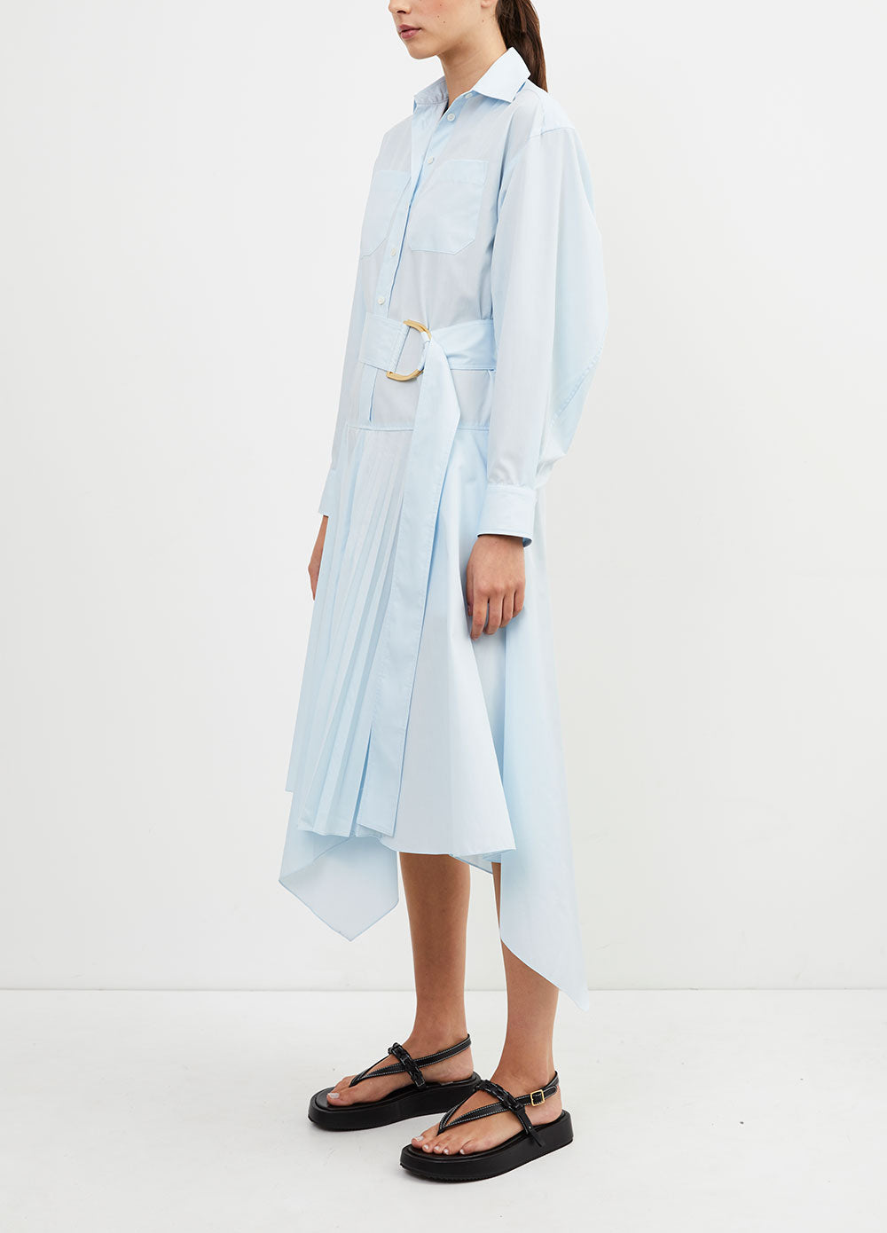 Pleated Shirt Dress
