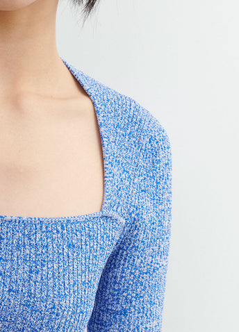 Melange Knit Top
