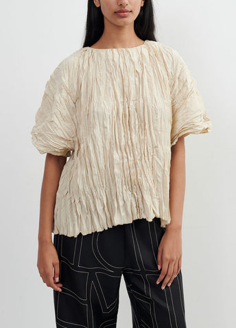 Crinkled Silk T-shirt