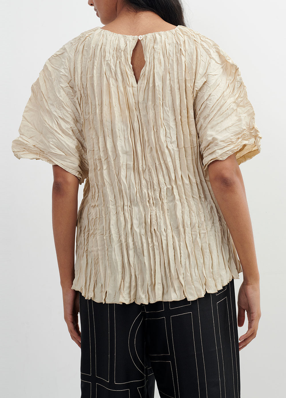 Crinkled Silk T-shirt