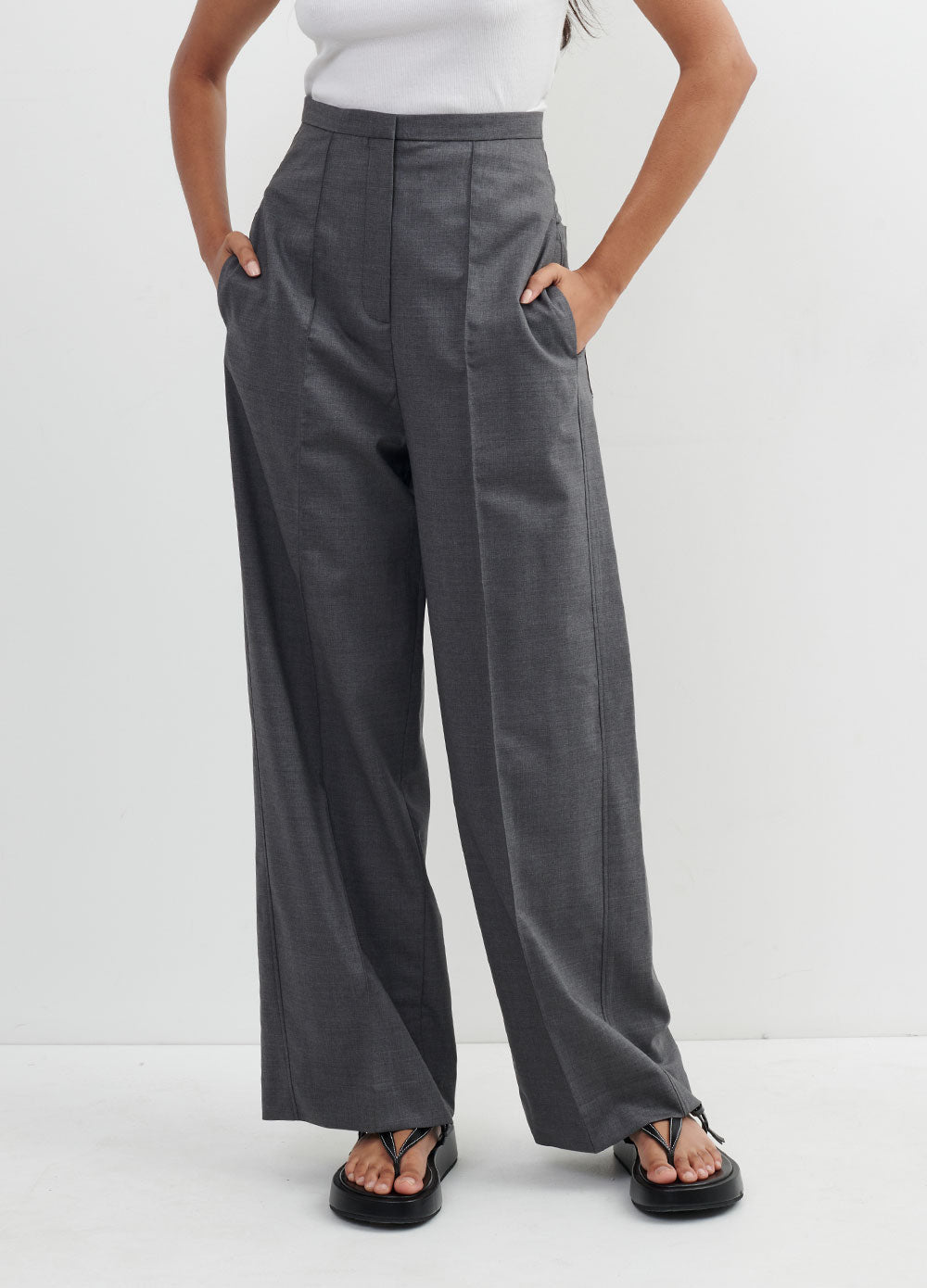 Wide-leg Business Trousers